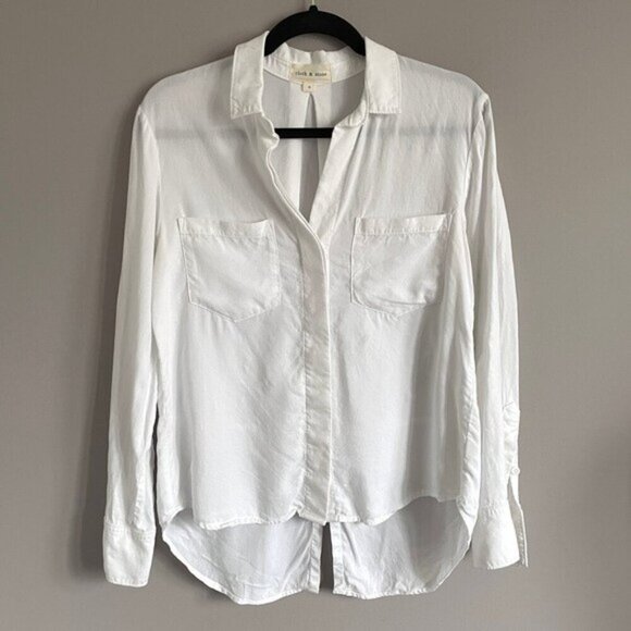 Anthropologie Cloth & Stone Split Back Button Down Button Shirt - Small - Picture 11 of 14